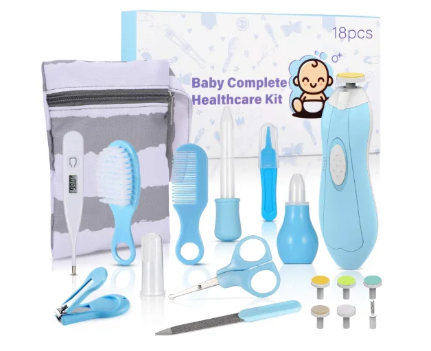 18 in 1 Nursery Care grooming Kit Baby Electric Nail Trimmer Set With Storage Bag, Yellow/blue or customized
18 in 1 Nursery Care grooming Kit Baby Electric Nail Trimmer Set With Storage Bag, Yellow/blue or customized