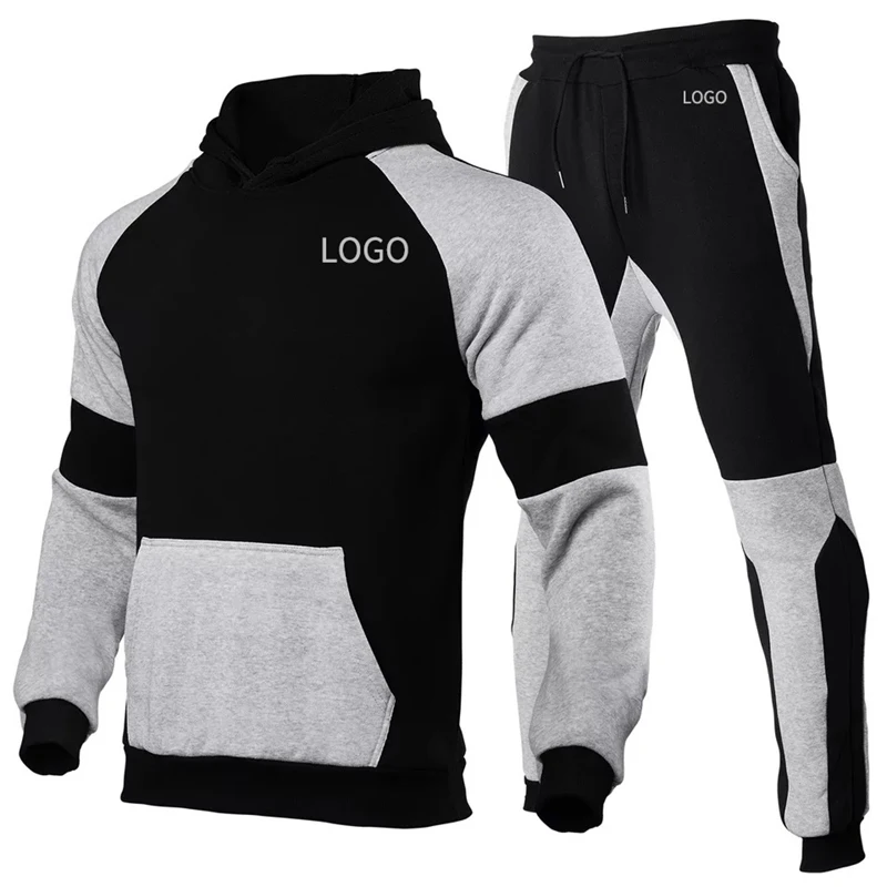 New Fashion Style Patchwork Color Men's Sports Sweatshirt Matching Hoodie Set, Shown
New Fashion Style Patchwork Color Men's Sports Sweatshirt Matching Hoodie Set, Shown