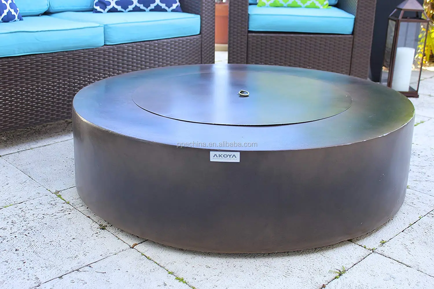 Outdoor gas fireplace heating stove natural gas