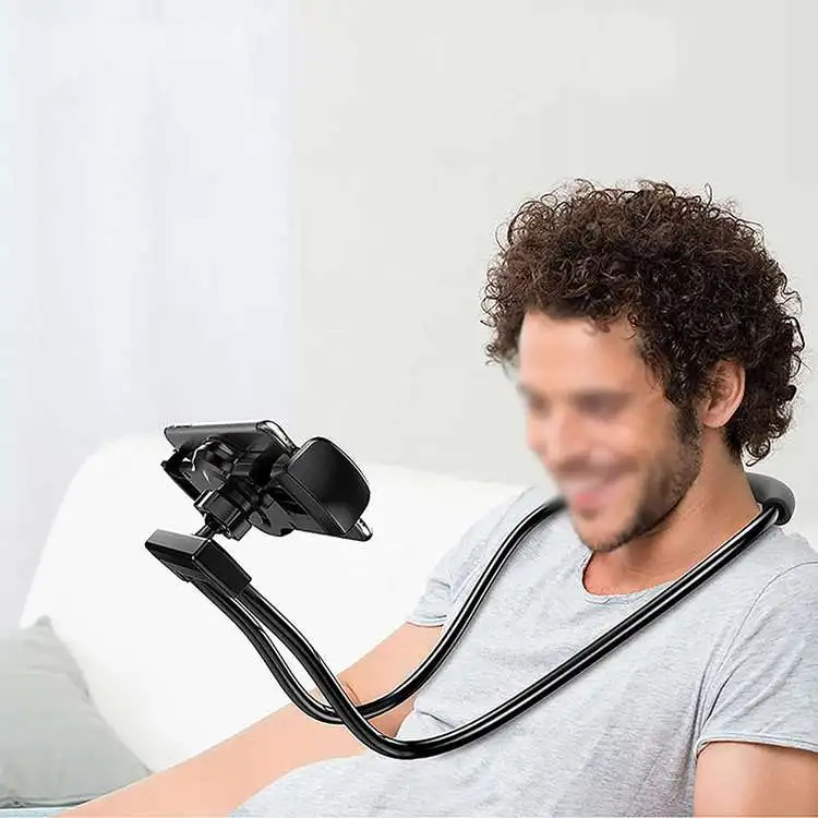 Neck Phone Holder 360 Degree Rotation Flexible Lazy Bracket Mobile Stand Clip Phone Hanging, Black
Neck Phone Holder 360 Degree Rotation Flexible Lazy Bracket Mobile Stand Clip Phone Hanging, Black
