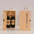 Logo Creation Two Bottles Natural Pine High-end Portable Customized Gifts Wholesale Cheap Wooden Wine Boxes For Sale
