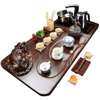 

whole set of kungfu tea sets tea tray purple teacup teapot