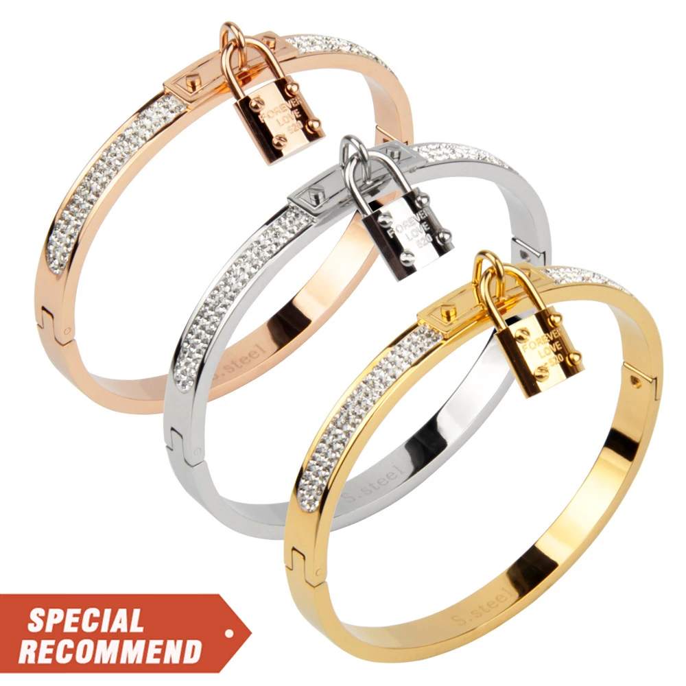 Wholesale quality Gold-plated Titanium Steel Jewelry Diamond Hanging Small Lock Accessories 316l Stainless Steel Bracelet Women
Wholesale quality Gold-plated Titanium Steel Jewelry Diamond Hanging Small Lock Accessories 316l Stainless Steel Bracelet Women