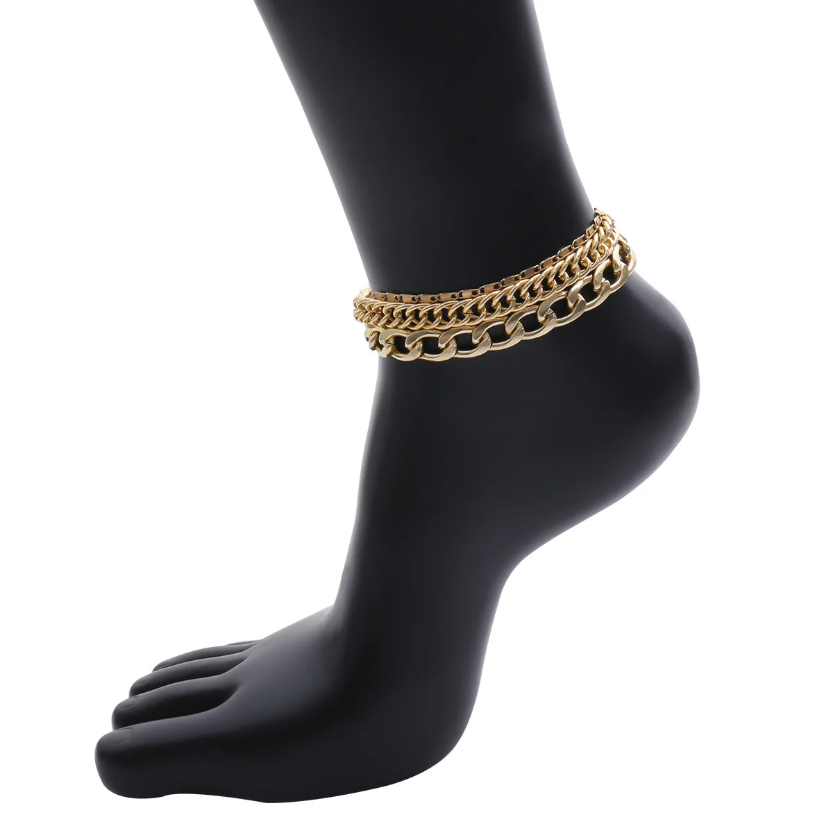 2020 European Fashion Punk 18K Gold Plating Multi Layer Chain Anklet Adjustable Link Chain Anklet Foot Chain For Holiday
2020 European Fashion Punk 18K Gold Plating Multi Layer Chain Anklet Adjustable Link Chain Anklet Foot Chain For Holiday