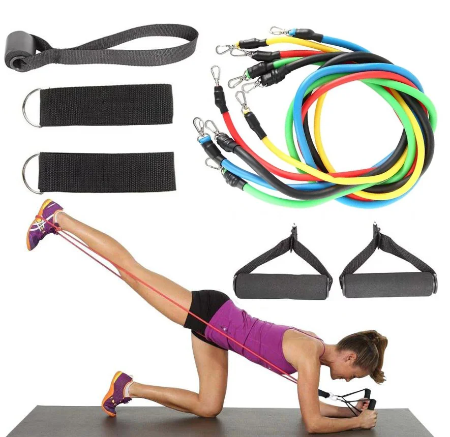 Workout Training Tubes Exercise 11 Pcs Resistance Bands, Body Building Accessories Heavy Duty Resistance Band Set, As picture
Workout Training Tubes Exercise 11 Pcs Resistance Bands, Body Building Accessories Heavy Duty Resistance Band Set, As picture
