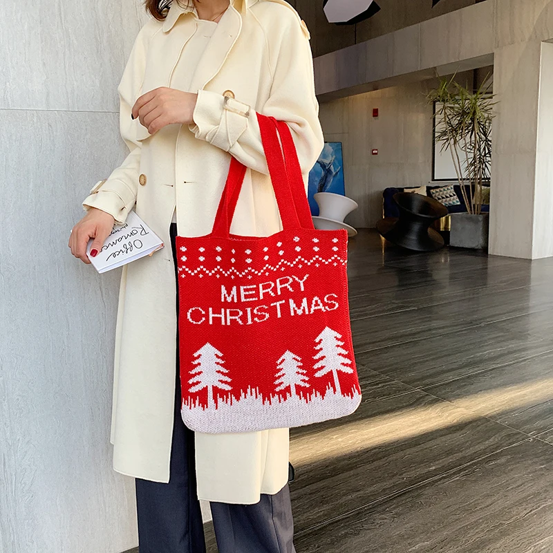 Christmas Handmade Knitting Classic Storage Shoulder Handbags for Women, Red;green;blue
Christmas Handmade Knitting Classic Storage Shoulder Handbags for Women, Red;green;blue