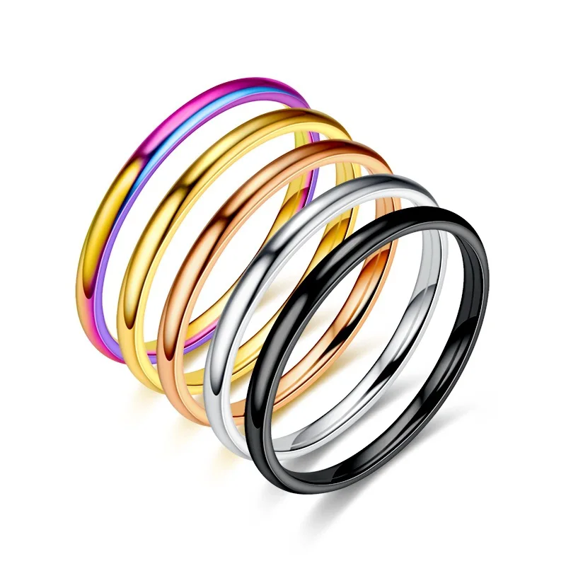 2mm Titanium Steel Thin Ring Ladies Korean Niche Ring Hot Style Stainless Steel Smooth Couple Ring, Multi color
2mm Titanium Steel Thin Ring Ladies Korean Niche Ring Hot Style Stainless Steel Smooth Couple Ring, Multi color