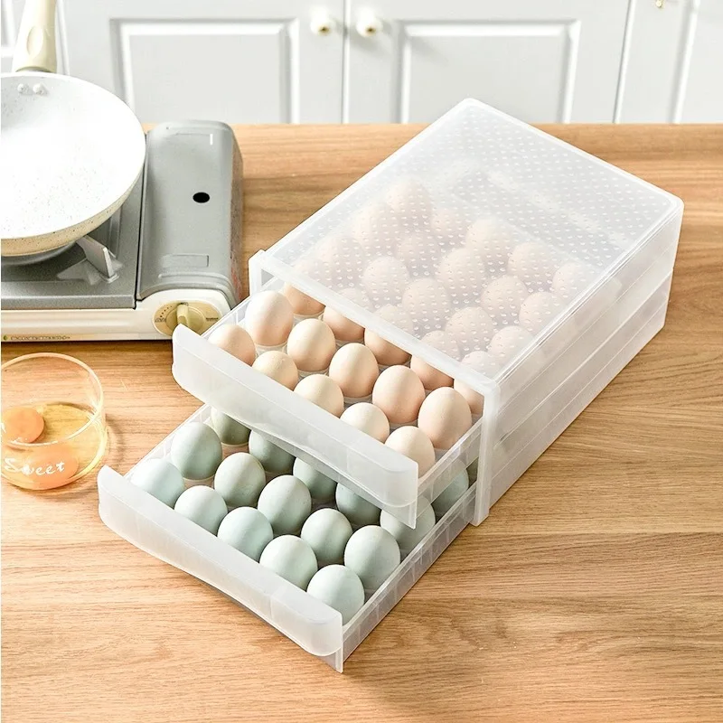 BBA315 Home Drawer Type Refrigerator Storage Box Tray Double-layer Plastic Transparent Dumpling Egg Box
BBA315 Home Drawer Type Refrigerator Storage Box Tray Double-layer Plastic Transparent Dumpling Egg Box