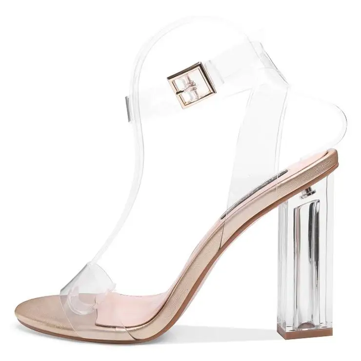 Clear Ankle Strap Perspex Chunky High Heel Sandals Custom Transparent women heel sandals
Clear Ankle Strap Perspex Chunky High Heel Sandals Custom Transparent women heel sandals