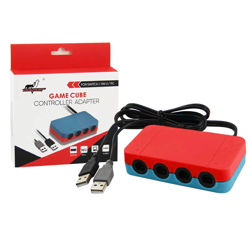 New Arrivals Game accessories with home button 4 Ports for WiiU/Game cuber Controller adapter, Black
New Arrivals Game accessories with home button 4 Ports for WiiU/Game cuber Controller adapter, Black