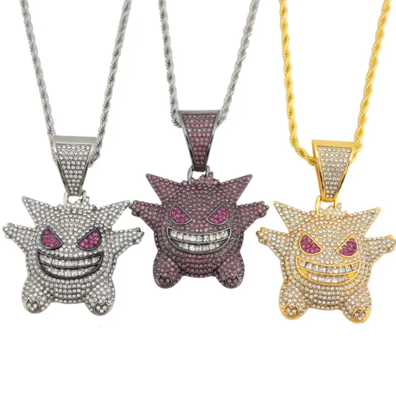 Hip Hop Elf Pendant Chain Necklace Men's Diamond Little Monster Chain Wholesale Jewelry
Hip Hop Elf Pendant Chain Necklace Men's Diamond Little Monster Chain Wholesale Jewelry