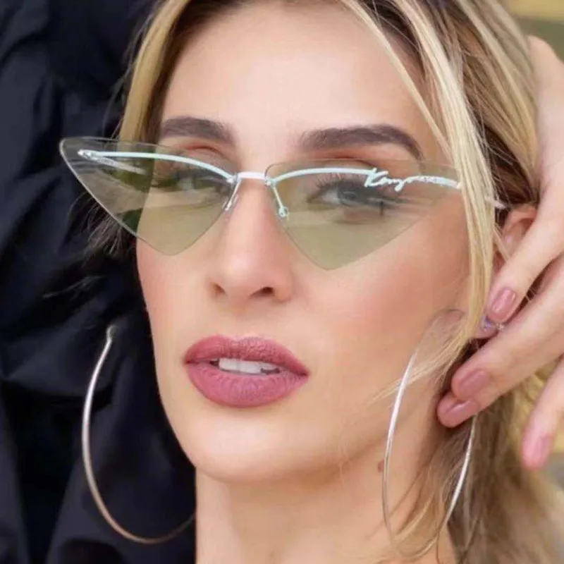 Lmamba PC Frameless Personality Cat Eye Small Frame Sun Glasses Women Fashion Trendy Modern Sunglasses
Lmamba PC Frameless Personality Cat Eye Small Frame Sun Glasses Women Fashion Trendy Modern Sunglasses