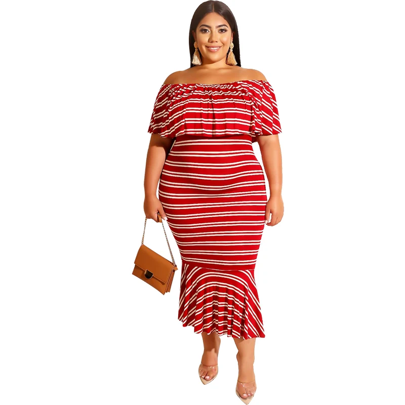 2022 new fashion plus size women's dresses ruffled striped long dresses plus size dresses
2022 new fashion plus size women's dresses ruffled striped long dresses plus size dresses