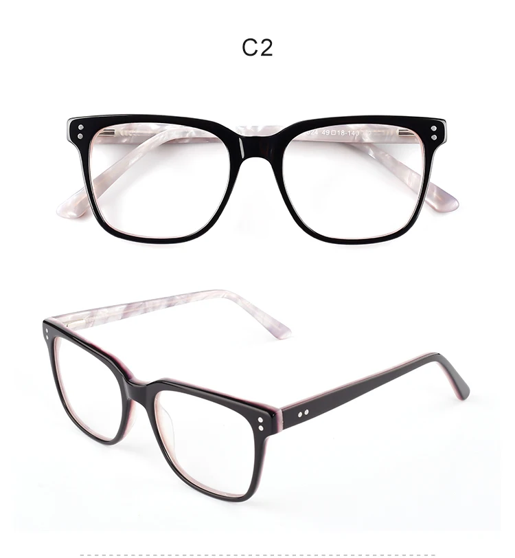 Prescription Optical Acetate Frame Eyewear Clear Naked Eye Glasses