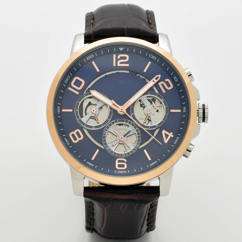 

High quality watch original relojes fashion brand mens orologio quartz montres designer Leather wrist watch wholesale, Blue