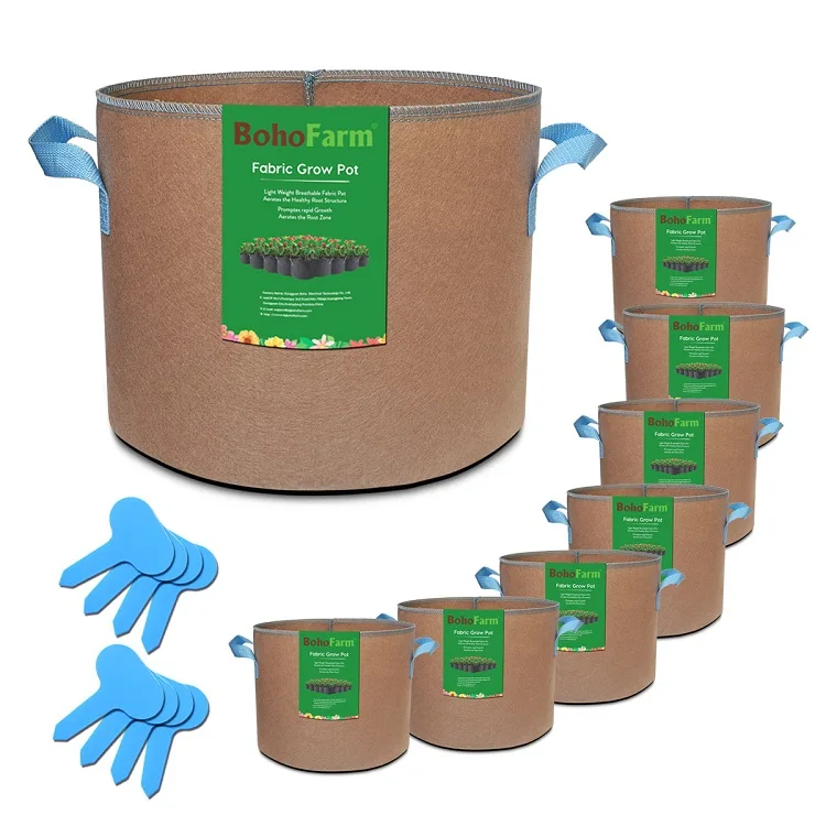 Factory Aeration Nonwoven Fabric Pots Tan Grow Bags with Strap Handles 1Gallon For Garden Plants
Factory Aeration Nonwoven Fabric Pots Tan Grow Bags with Strap Handles 1Gallon For Garden Plants