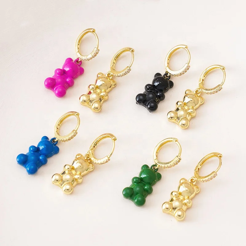 Fashion jewelry 2021 earrings Cartoon Zircon Bear Hoop Earrings For Women Gold Silver Color Animal Circle Hoop Kawaii Earrings
Fashion jewelry 2021 earrings Cartoon Zircon Bear Hoop Earrings For Women Gold Silver Color Animal Circle Hoop Kawaii Earrings