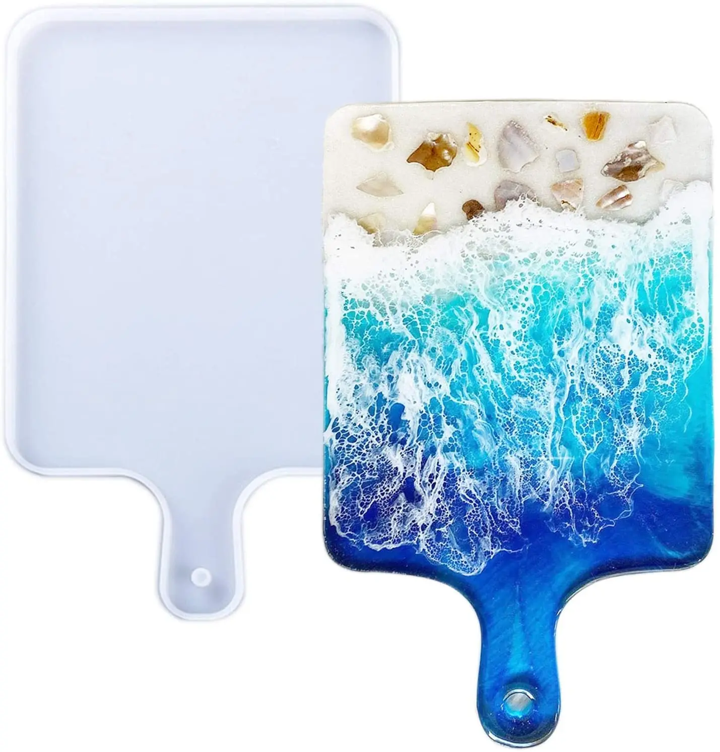 Resin Silicone Tray Molds Casting Mold for Epoxy Resin DIY Resin Large Rectangle Shape Tray Handle Board Home Decoration, White
Resin Silicone Tray Molds Casting Mold for Epoxy Resin DIY Resin Large Rectangle Shape Tray Handle Board Home Decoration, White