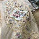 CF0679A New high-end fashion polyester embroidered circle embroideryvelvet sofa fabric