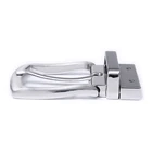 Metal Zinc Alloy Silver Pin Belt Buckle