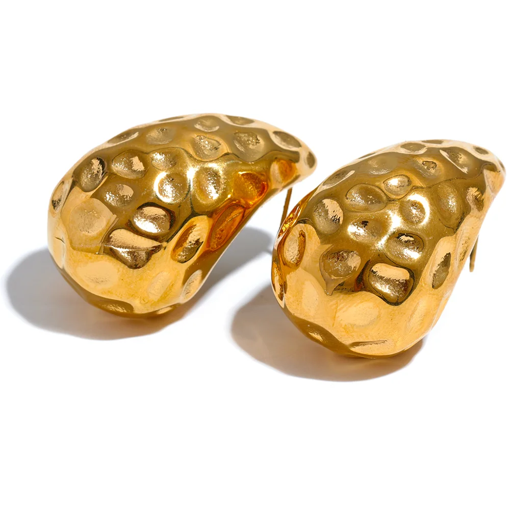JINYOU 853 Hot Style Stainless Steel Water Drop Chunky Metal Stud Earrings Gold Charm Fashion Trendy Vintage Jewelry 2023 Women
JINYOU 853 Hot Style Stainless Steel Water Drop Chunky Metal Stud Earrings Gold Charm Fashion Trendy Vintage Jewelry 2023 Women