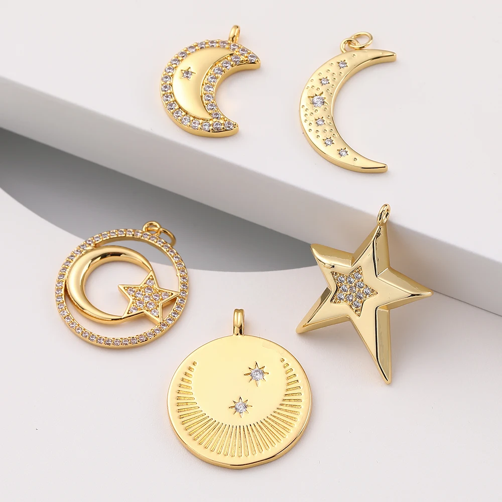 Latest Fashion Gold Plated Jewelry Iced Out Moon And Star Charms For Jewelry Bracelet Earring Design
Latest Fashion Gold Plated Jewelry Iced Out Moon And Star Charms For Jewelry Bracelet Earring Design