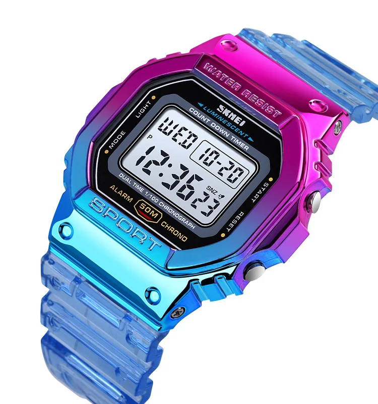 SKMEI 1622 Women's Sport Waterproof Digital Jelly Strap Watch 
SKMEI 1622 Women's Sport Waterproof Digital Jelly Strap Watch