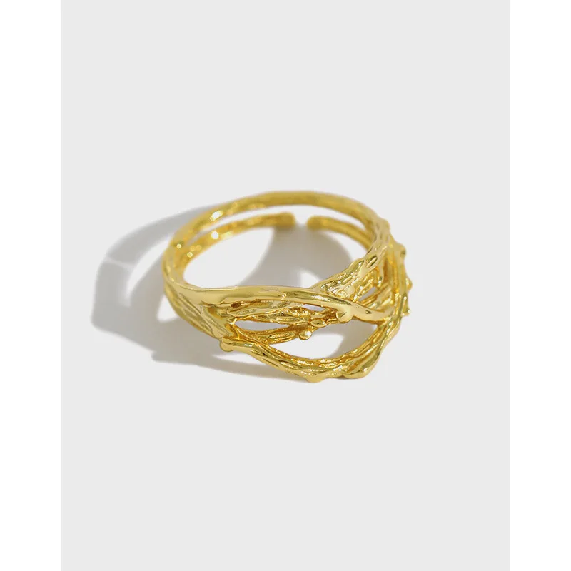 INS Korean 925 Sterling Silver Multi Layer Ring Gold Plating Irregular Texture Surface Ring for Women Ladies
INS Korean 925 Sterling Silver Multi Layer Ring Gold Plating Irregular Texture Surface Ring for Women Ladies