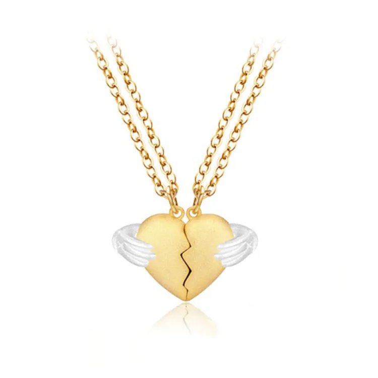 Creative Half Heart Shape Choker Magnet Couple Necklace For Valentine's Day Gifts Jewelry Gift Set, Gold color, silver color
Creative Half Heart Shape Choker Magnet Couple Necklace For Valentine's Day Gifts Jewelry Gift Set, Gold color, silver color