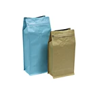 Custom Printed private label Matt Black Aluminum Foil 250g 12oz Flat Bottom Coffee Bag With Valve