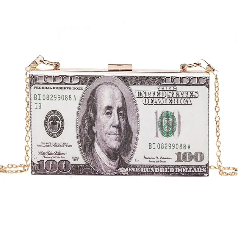 Long Chain Crossbody Dollar Bill Clutch Bags Acrylic Box Clutch Transparent Shoulder Bag
Long Chain Crossbody Dollar Bill Clutch Bags Acrylic Box Clutch Transparent Shoulder Bag
