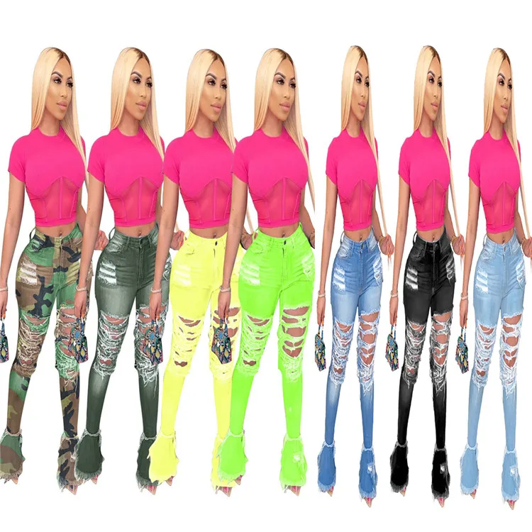 Custom Lady Pants Multicolor Holes Tassels Bell Bottoms Skinny Plus Size Clothing Long Women Jeans, Customized color
Custom Lady Pants Multicolor Holes Tassels Bell Bottoms Skinny Plus Size Clothing Long Women Jeans, Customized color