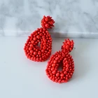 Women Accessories Wholesale Fashion Bohemia Handmade Beads Stud Earring Beads Earring