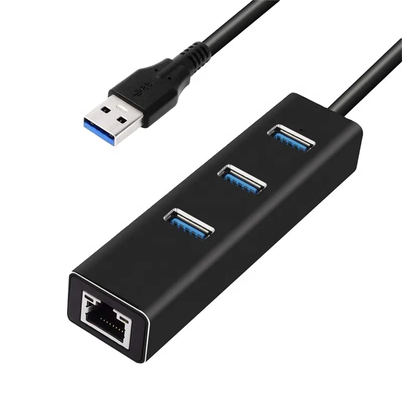 Xput Aluminum 3 Port USB 3.0 Hub With RJ45 Gigabit Ethernet Port LAN Network Adapter For Laptop PC Computer USB, Black
Xput Aluminum 3 Port USB 3.0 Hub With RJ45 Gigabit Ethernet Port LAN Network Adapter For Laptop PC Computer USB, Black