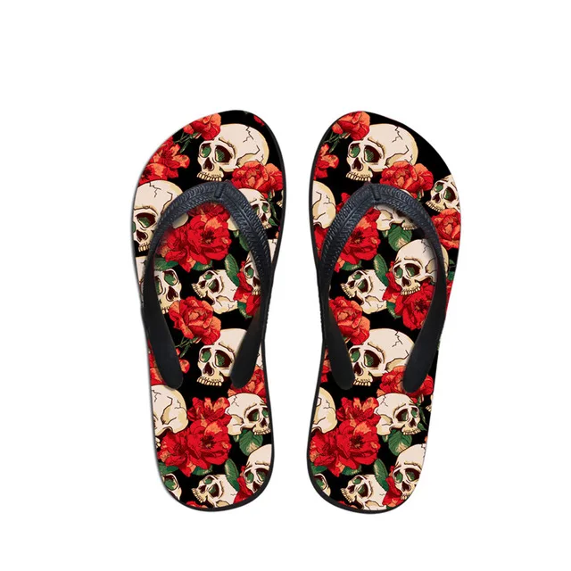 Skull Rose Design Women Summer Flip Flops Non-slip Casual Slippers Woman lady Fashion Beach Flipflops Mujer 2019, Dark grey
Skull Rose Design Women Summer Flip Flops Non-slip Casual Slippers Woman lady Fashion Beach Flipflops Mujer 2019, Dark grey