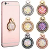 round metal diamond cell phone finger ring stand sticker holder for smart phone