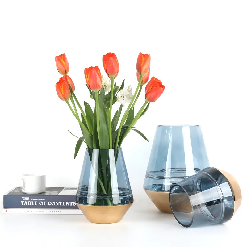 New Listing Nordic Modern Home Office Decoration Cone Gold-plated Decorative Glass Flower Vase, As photo
New Listing Nordic Modern Home Office Decoration Cone Gold-plated Decorative Glass Flower Vase, As photo
