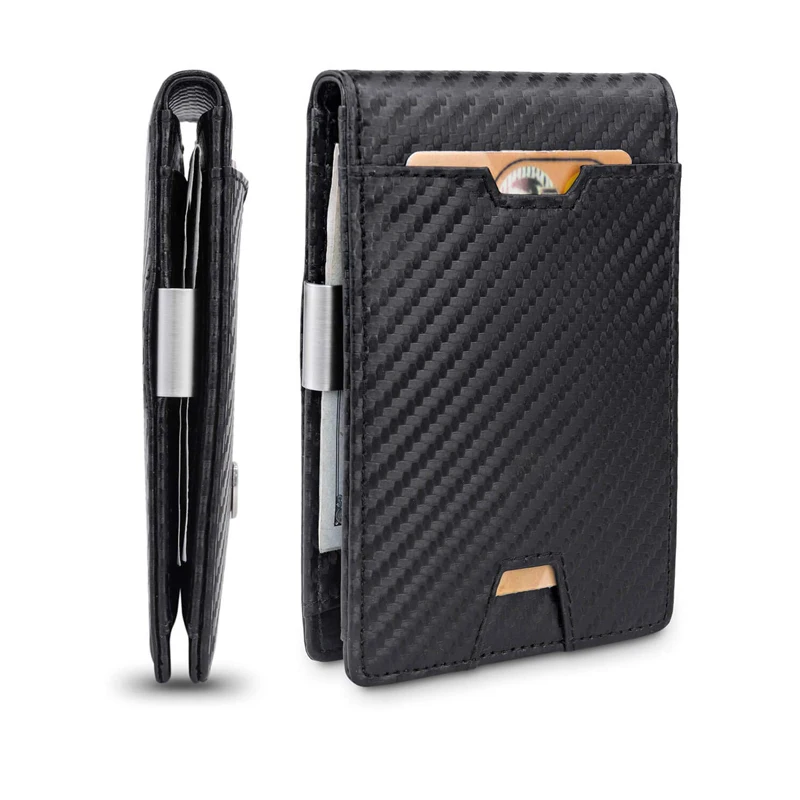 Men Wallet Front Pocket Carbon Fiber Slim RFID Blocking Wallet For Men With Money Clip, Customized color
Men Wallet Front Pocket Carbon Fiber Slim RFID Blocking Wallet For Men With Money Clip, Customized color