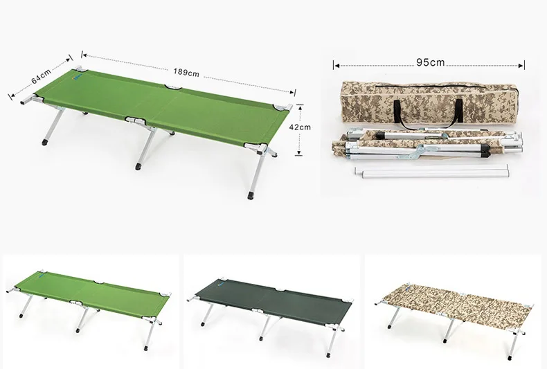 经典铝制军用折叠床军营床便携式折叠露营小床