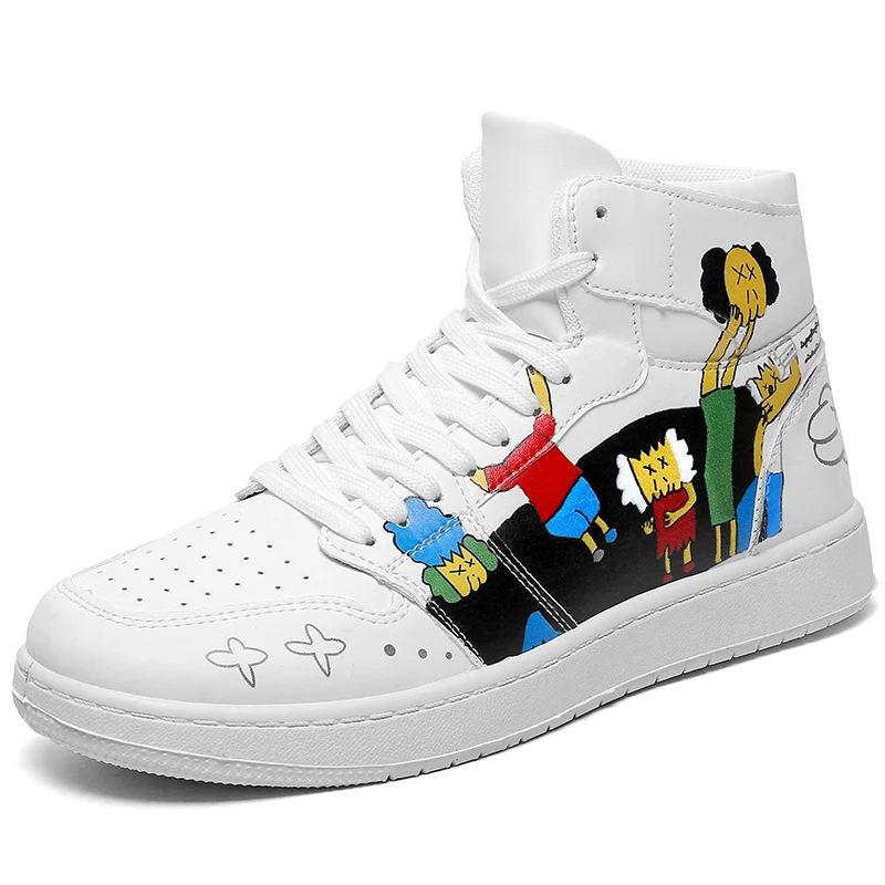 2021 New High Quality Cartoon Painting Flat Sneakers For Ladies Comfortable Men Casual Board Shoes, White
2021 New High Quality Cartoon Painting Flat Sneakers For Ladies Comfortable Men Casual Board Shoes, White