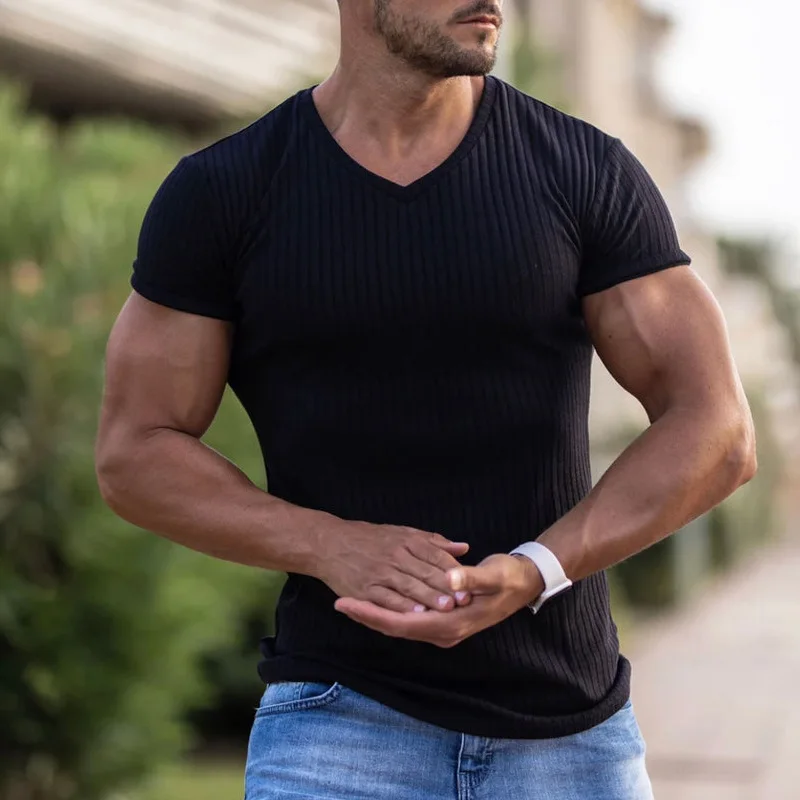 Custom LOGO Hot Slim V-neck sports and fitness Breathable Mens Sports Wear Body Fit T Shirts For Men Gym Active Tshirts
Custom LOGO Hot Slim V-neck sports and fitness Breathable Mens Sports Wear Body Fit T Shirts For Men Gym Active Tshirts