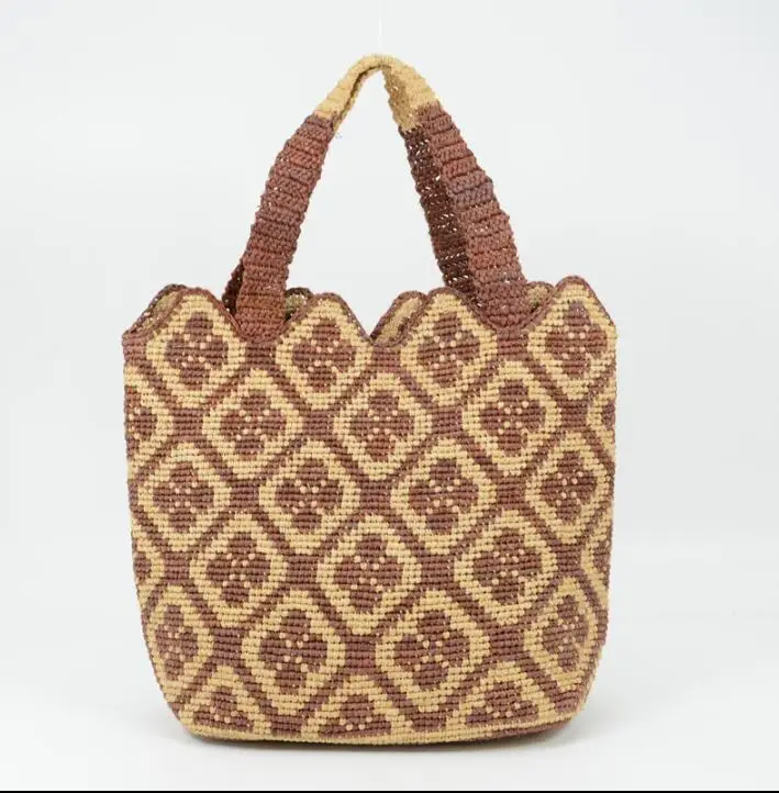 Wholesale tote canvas summer natural raffia straw bag shell shape rattan beach tote bag
Wholesale tote canvas summer natural raffia straw bag shell shape rattan beach tote bag