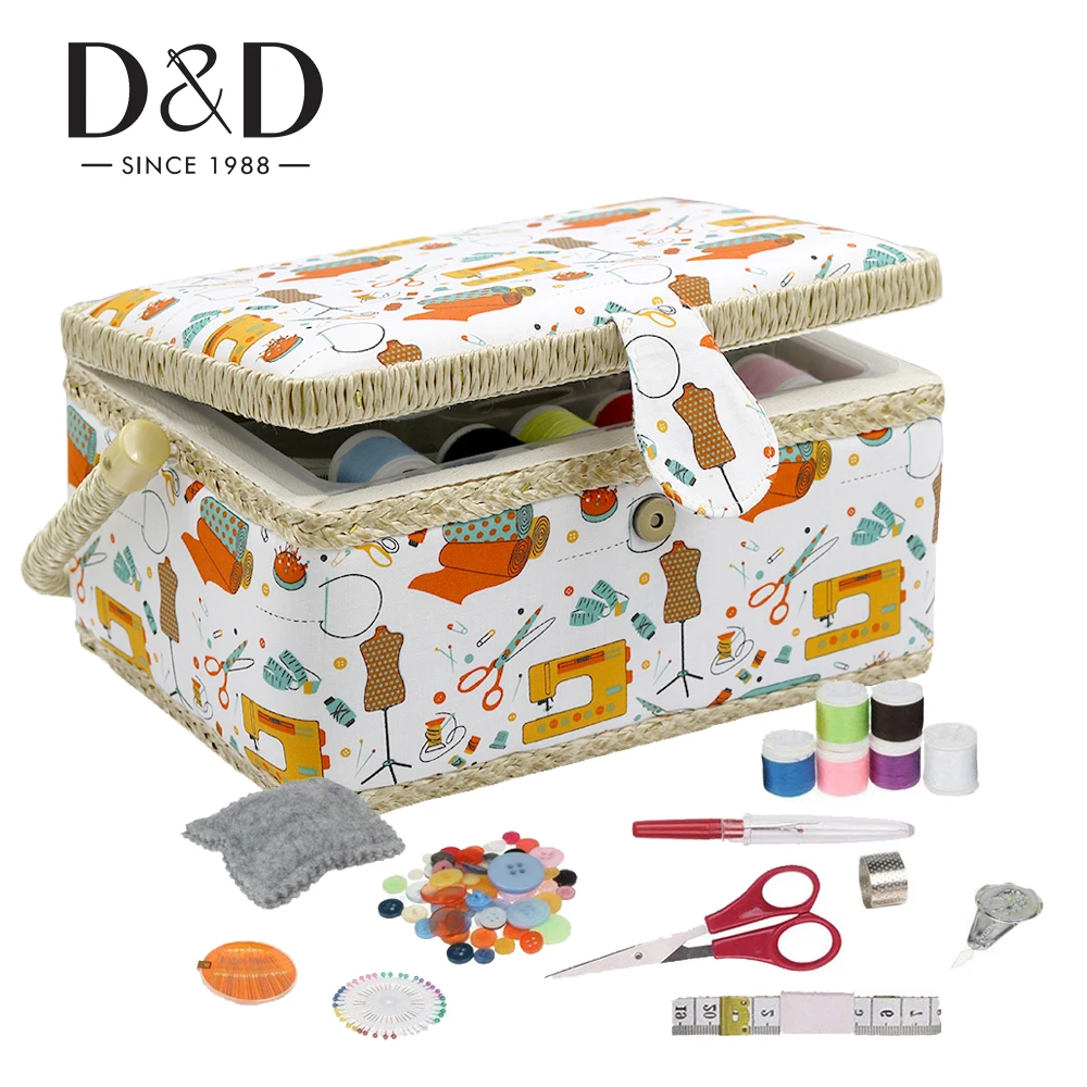 Home Sewing Storage Basket with Sewing Tool Accessories Cotton Fabric&Wood Crafts Storage Box Sewing Kits Gift for Mother, Picture shows
Home Sewing Storage Basket with Sewing Tool Accessories Cotton Fabric&Wood Crafts Storage Box Sewing Kits Gift for Mother, Picture shows