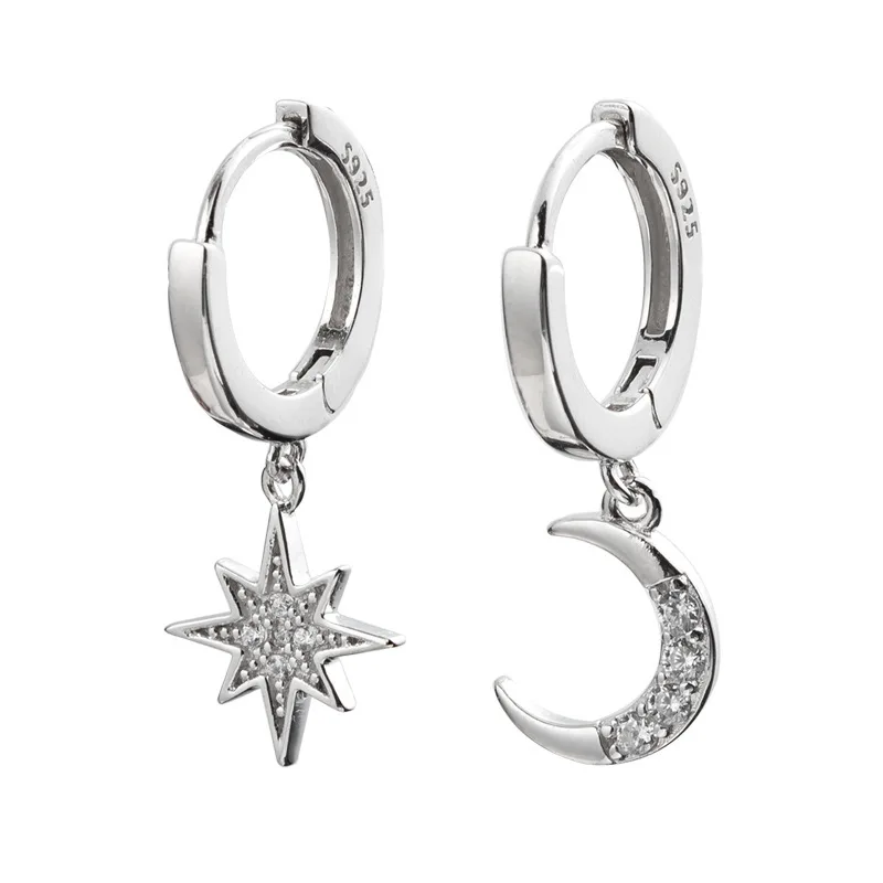 Sandro s925 silver custom earrings female six-pointed star moon earrings with diamonds
Sandro s925 silver custom earrings female six-pointed star moon earrings with diamonds