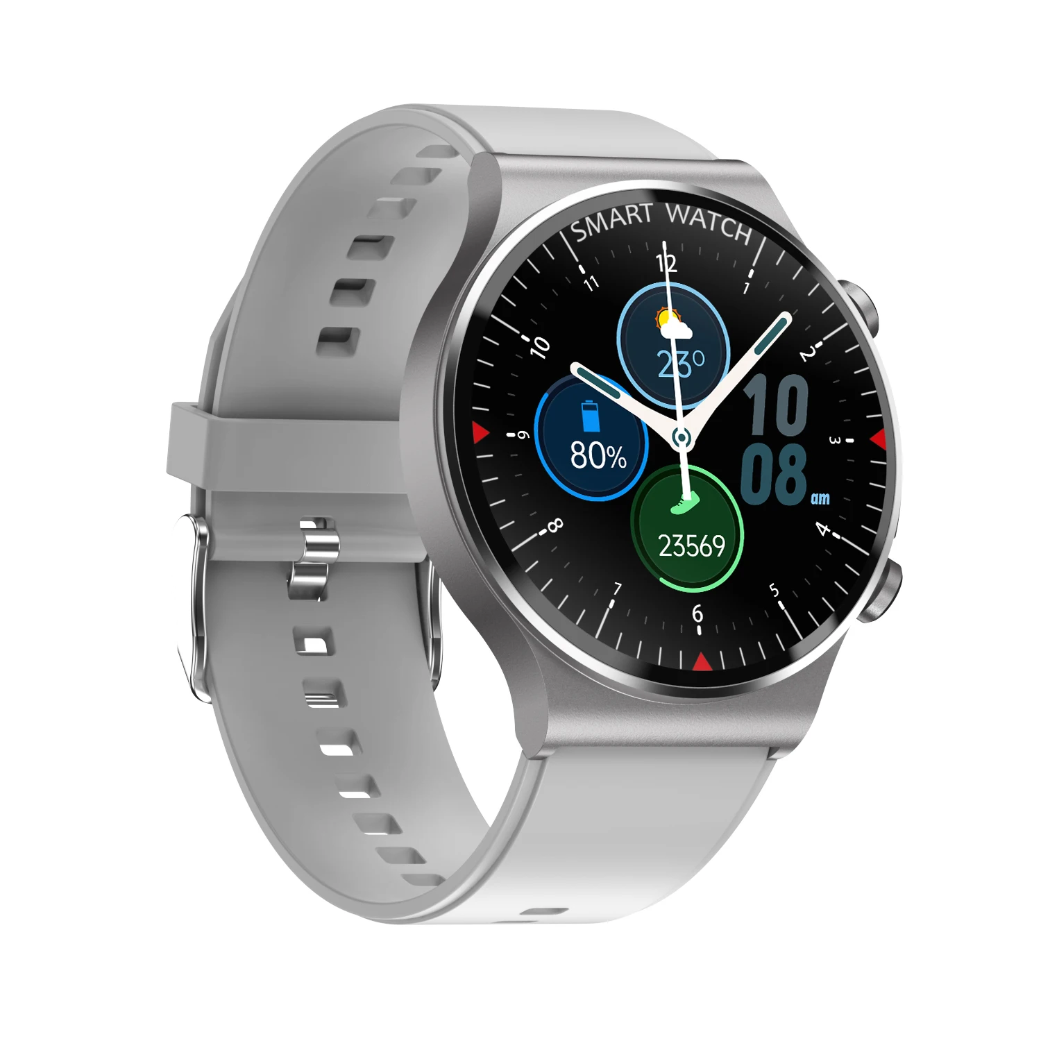 

Multifunction touch Tempered glass stainless steel smartwatch Adsorption charging Multi language smart watch AW11