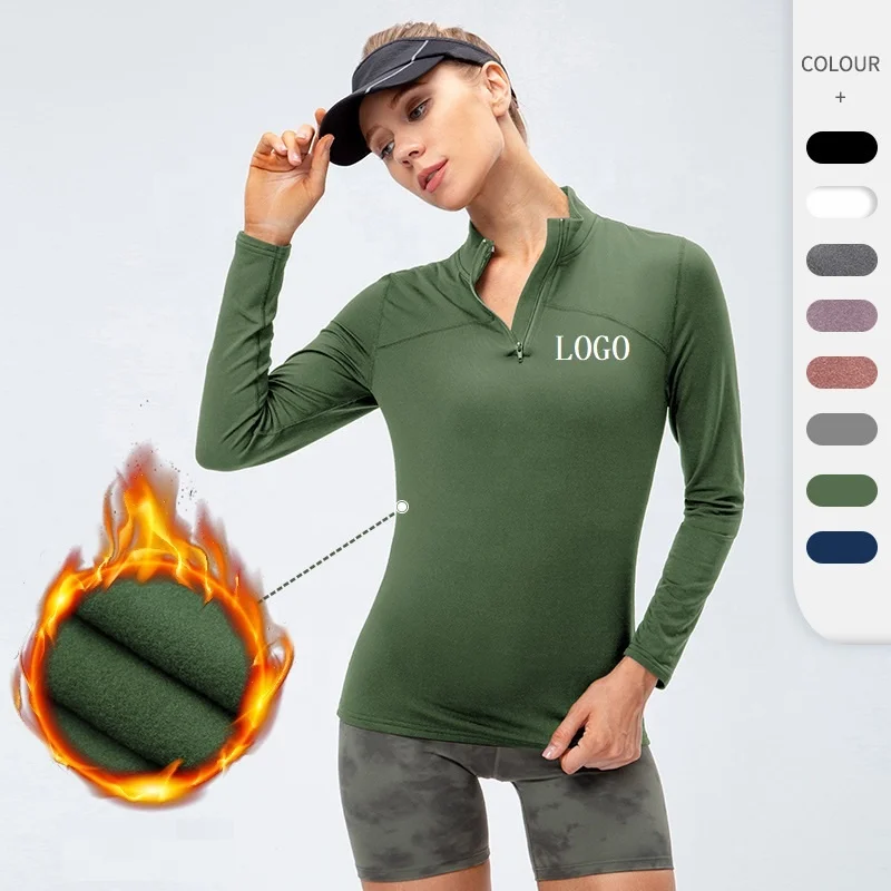 Vedo Fitness Shirt Dropshipping Custom Logo Polyester 1/4 Zipper Long Sleeve Fleece Workout GYM Clothing Women Tennis Shirts
Vedo Fitness Shirt Dropshipping Custom Logo Polyester 1/4 Zipper Long Sleeve Fleece Workout GYM Clothing Women Tennis Shirts