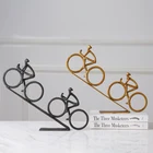 European office desk iron craft double bicycle metal decoration for home