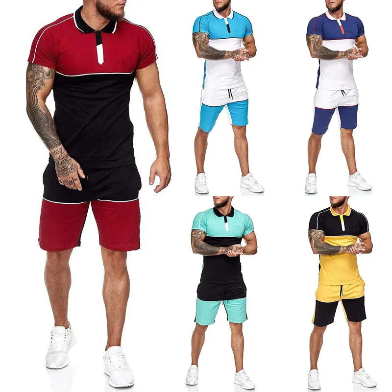 Custom Polyester Contrasting Color Men's T-shirts Short Set Fashion Boy's T-shirts Sets Two Piece Summer 2 Pcs Shorts Set, As picture
Custom Polyester Contrasting Color Men's T-shirts Short Set Fashion Boy's T-shirts Sets Two Piece Summer 2 Pcs Shorts Set, As picture