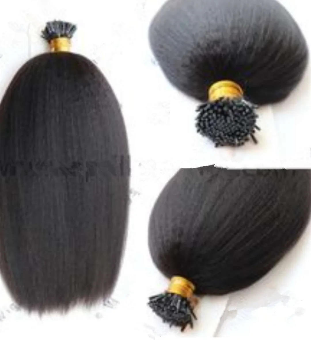 kinky straight Pre-Bonded I Tip Human Hair Extensions Remy 100% Real coarse yaki Keratin Hair I Tip 0.5 g / s 100 strands / pack
kinky straight Pre-Bonded I Tip Human Hair Extensions Remy 100% Real coarse yaki Keratin Hair I Tip 0.5 g / s 100 strands / pack