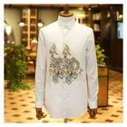 Factory Wholesale High Quality Long Sleeve Shirt printing formal Custom Design Mens Fashion Shirts for suit